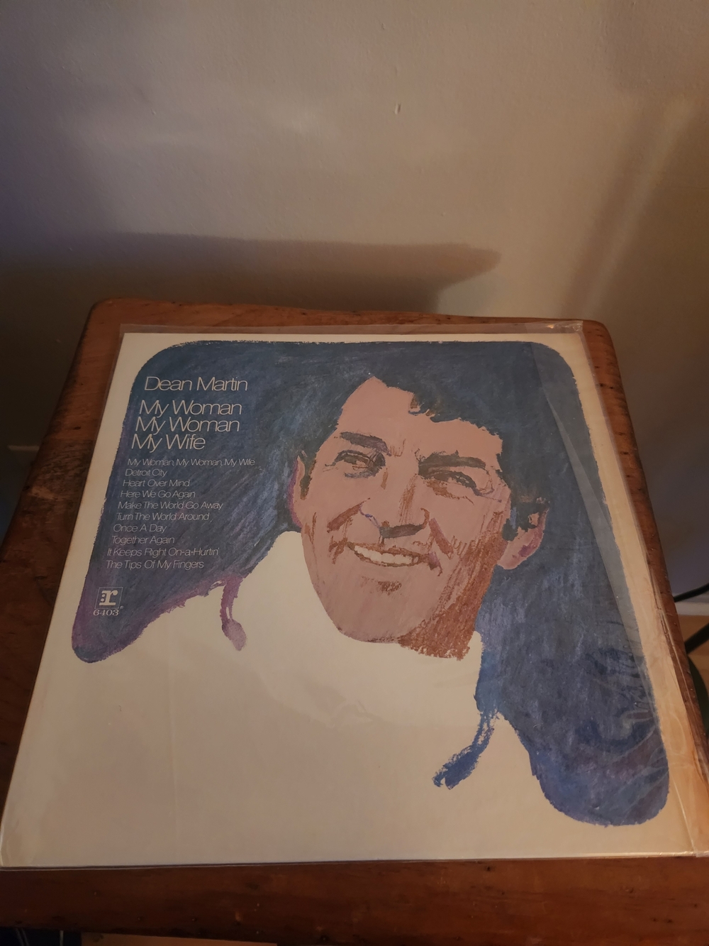 Dean Martin "My Woman, My Woman, My Wife" Vinyl Album - White & Blue Cover Art
